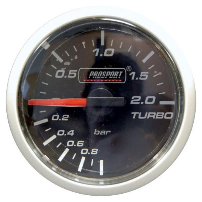 Manomètre Prosport Pression Turbo 52mm avec sonde - Coup-de-volant.fr
